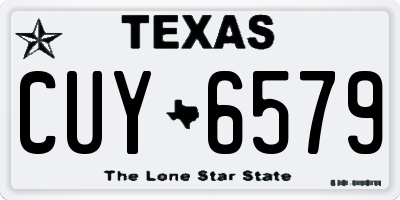 TX license plate CUY6579