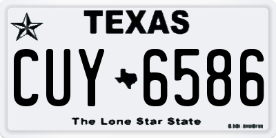 TX license plate CUY6586