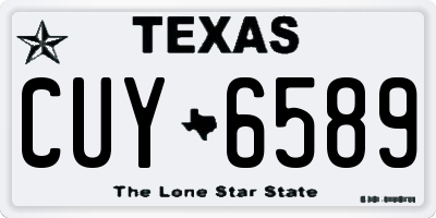 TX license plate CUY6589