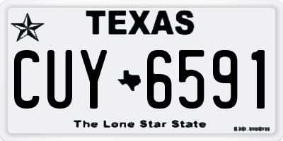 TX license plate CUY6591
