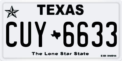 TX license plate CUY6633