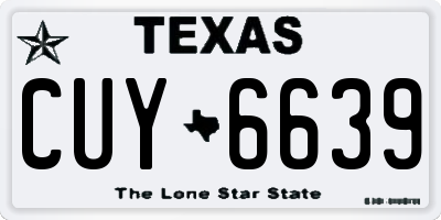 TX license plate CUY6639