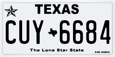 TX license plate CUY6684