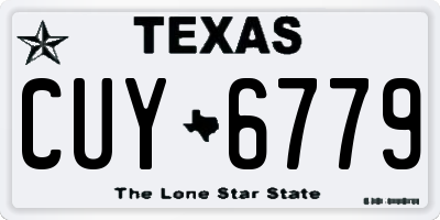 TX license plate CUY6779