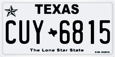 TX license plate CUY6815