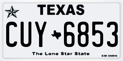 TX license plate CUY6853