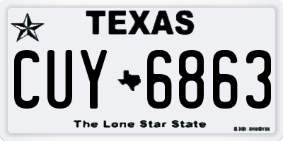 TX license plate CUY6863