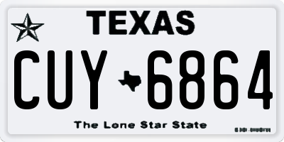 TX license plate CUY6864