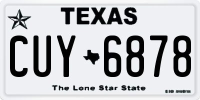 TX license plate CUY6878