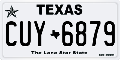 TX license plate CUY6879