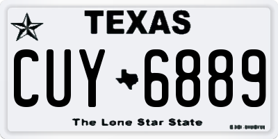TX license plate CUY6889