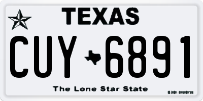 TX license plate CUY6891