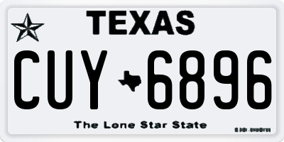 TX license plate CUY6896