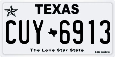 TX license plate CUY6913