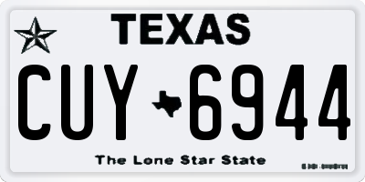 TX license plate CUY6944
