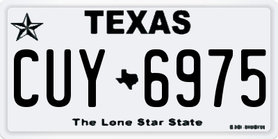TX license plate CUY6975