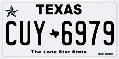 TX license plate CUY6979