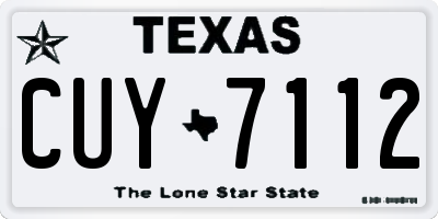 TX license plate CUY7112