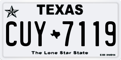 TX license plate CUY7119