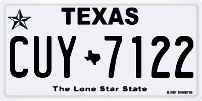 TX license plate CUY7122