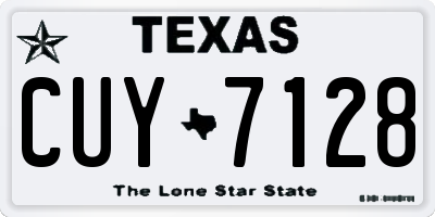 TX license plate CUY7128