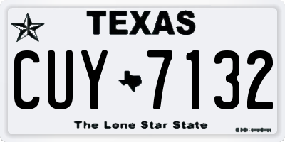 TX license plate CUY7132