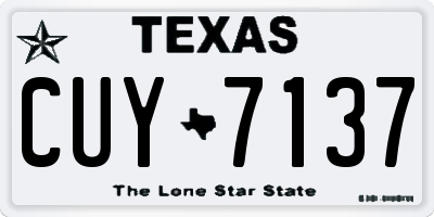 TX license plate CUY7137