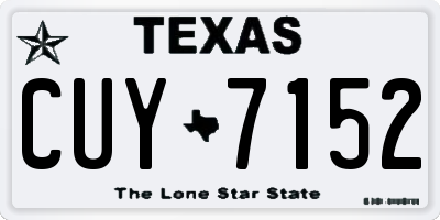 TX license plate CUY7152
