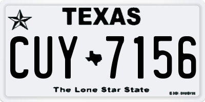 TX license plate CUY7156