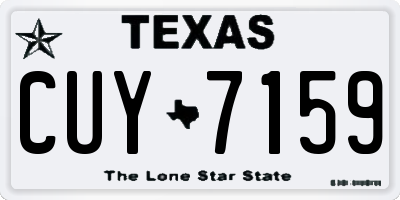 TX license plate CUY7159