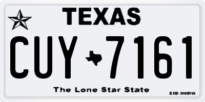 TX license plate CUY7161