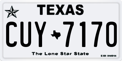TX license plate CUY7170