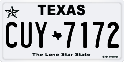 TX license plate CUY7172