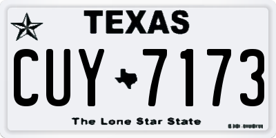 TX license plate CUY7173