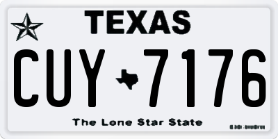 TX license plate CUY7176