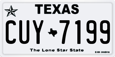 TX license plate CUY7199