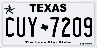 TX license plate CUY7209