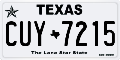 TX license plate CUY7215