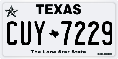 TX license plate CUY7229