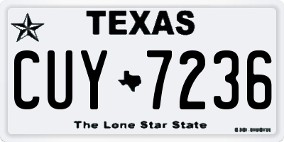 TX license plate CUY7236