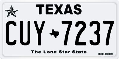TX license plate CUY7237