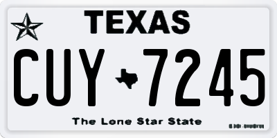 TX license plate CUY7245