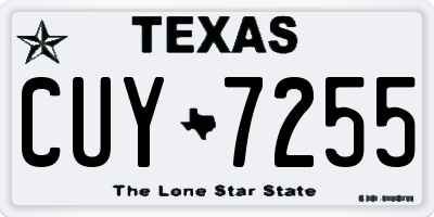 TX license plate CUY7255