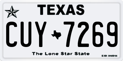 TX license plate CUY7269