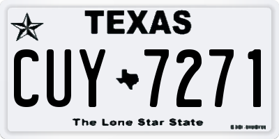 TX license plate CUY7271
