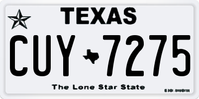TX license plate CUY7275