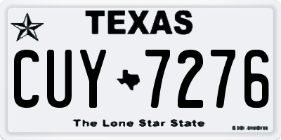 TX license plate CUY7276