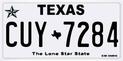 TX license plate CUY7284