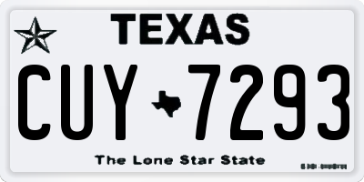 TX license plate CUY7293