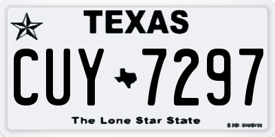 TX license plate CUY7297